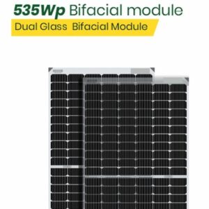 Talli Solar – 535 Wp 144 Cells 24 Volts Framed Dual Glass Mono PERC Bifacial Solar Module