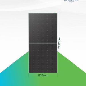 Talli Solar – 580Wp 144Cells 24 Volts TOPCON N-Type Framed Dual Glass Bifacial Non-DCR Solar Module